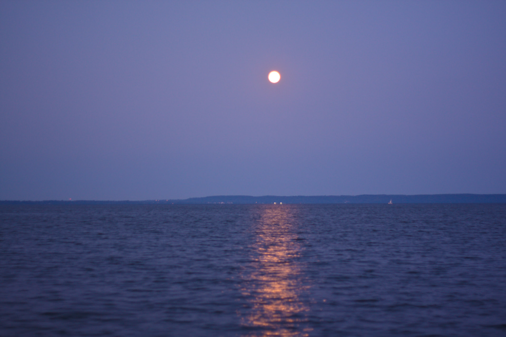 Moonrise Sail on Lake Winnebago